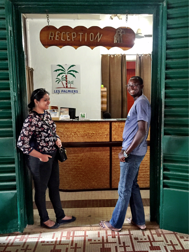 Nawsheen Hosenally et Inoussa Maïga à Ouagadougou le 12 février 2016.